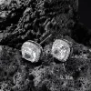 Fashionable And Popular Men Cubic Zirconia Decor Stud Earrings Copper For Jewelry Gift And For A Stylish Look - Image 2