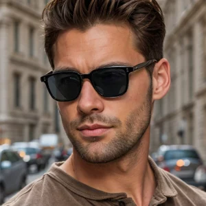 1pc Men's Square Plastic Frame Classic Fashion Glasses For Outdoor Daily Travel Accessory Beach Accessories Glasses Shades