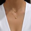 1pc Women's Double Layer Simple & Delicate Waterdrop Pendant Necklace, Suitable For Summer Travel, Dance Party, Date & Party Dress Up