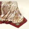 1pc Women's Fashionable Chain & Rope Printed Square Scarf, Versatile Decorative Bandana For Spring And Autumn Bandana,Hair Band,Head Band Ideal For Dressing Up Your Look Halloween - Image 3